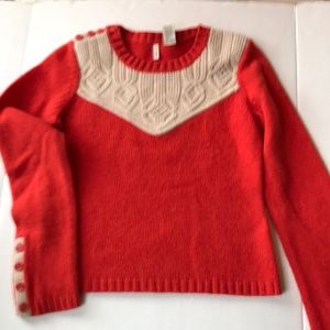Anthropologie vintage look crew neck sweater